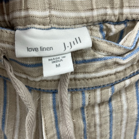 J Jill linen strip bottoms M - Picture 2 of 3